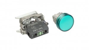 Lampka sygnalizacyjna 22mm zielona 230-240V AC LED XB4BVM3