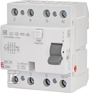 EFI-P4 A 25/0.1 WYŁ.RÓŻNIC-PRĄD.