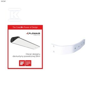 Kurtyna drzwiowa zimna SLIM N-200 biała (RAL9003) 2,0 m w zestawie ze wspornikami montażowymi DLT287