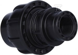 Złączka zaciskowa PP 25x1/2 GW gwint wewnętrzny PN16, do rur PE, kolor czarny