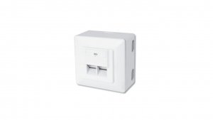 Gniazdo teleinformatyczne natynkowe 2x RJ45 STP kat. 6 DN-9006-N