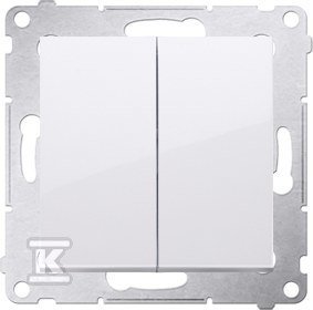 Łącznik świecznikowy do wersji IP44 10 AX, biały Simon54 + Ramka 1-krotna uniwersalna do puszek karton-gips IP20 / IP44, biały Simon54 DMR866