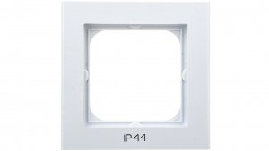 SONATA Ramka pojedyncza do łączników IP44 biała RH-1R/00