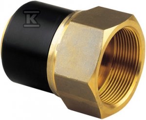 Adapter PE-mosiądz z gwintem wewnętrznym GW, DN32X1 PE100, SDR11, PN10 gaz/PN16 woda, do montażu z elektromufą lub elektroredukcją 720920208