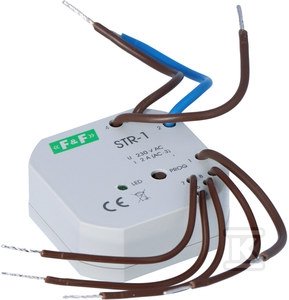 Sterownik rolet STR-1 dwuprzyciskowy, Un=230V AC, 8A, montaż w puszce podtynkowej fi 60
