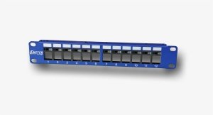 Panel 10” 12-portowy pusty dla RJ45 i RJ12 do gniazd beznarzędziowych