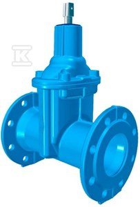 Zasuwa klinowa kołnierzowa E1, DN100, PN16, długa, do wody, miękkouszczelniona, bez kółka, GJS-żeliwo sferoidalne (seria 4700E1) 5001928