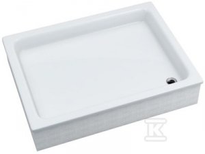 Brodzik akrylowy Grawello zintegrowany z podbudową Stabilsound Plus 80x100x26 cm prostokątny