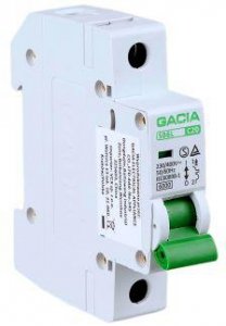 Wyłącznik nadmiarowoprądowy,6kA,C,1-pole,16A GACIA SB6L C 1P 16A