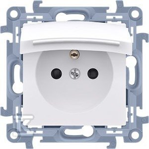 GN.Z/U IP44 B/U.BIAŁE+RAMKA SIMON10