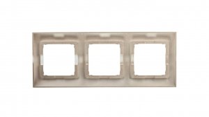 Simon 54 Premium Ramka potrójna złoty mat DR3/44