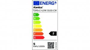 Żarówka LED GU10 TOMIv2 4,9W GU10-CW 490lm 6500K barwa zimna 34966