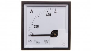Amperomierz analogowy tablicowy 500/5A 72x72mm k=90 EA17N E42200000000