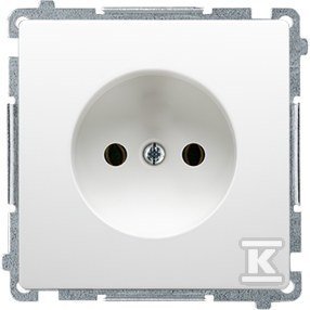 Gniazdo bez uziemnienia pojedyncze BMG1.01/11 Basic moduł biały + Ramka pojedyncza BMR1/11 Basic moduł biały DMS090