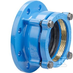 Łącznik RK S2000, DN150 d160, PN16, rurowo-kołnierzowy, do wody i kanalizacji, do rur PE i PVC, z zabezpieczeniem przed przesunięciem, GJS-żeliwo sferoidalne (seria 0400_System2000) 5005063