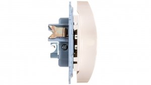 Simon 10 Gniazdo podwójne z/u kremowe 16A 250V IP20 CGZ2M.01/41