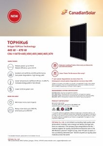 Moduł fotowoltaiczny panel PV 455Wp Canadian Solar CS6.1-54TD-455 TOPHiKu6 N-type TOPCon Black Frame Czarna Rama