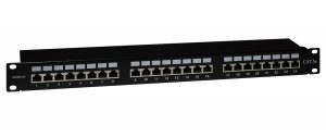 Panel 19  24xRJ45 STP kat.5e (1U) z półką