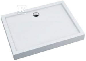Brodzik akrylowy Competia zintegrowany z podbudową Stabilsound Plus 80x100x14 cm prostokątny