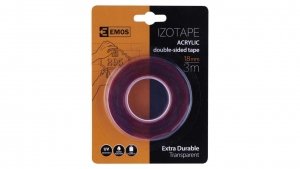 Taśma dwustronna 18mm/3m akrylowa UV F6080