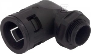 Dławik czarny 90&deg; M16x1,5 do peszla poliamidowego (9x14) T0216