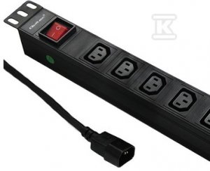 LISTWA ZASILAJĄCA 19  1U 10A PDU 8XC13