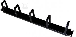 ORGANIZATOR KABLI 1U 19  5 UCHWYT. CZARN