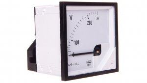 Woltomierz analogowy 72x72 N IP50 E61 250V pozycja pracy C3 K=90 st. bez atestu KJ EA17N E61300000000