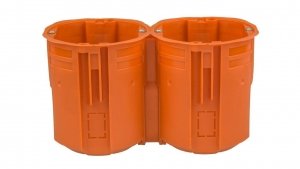 Puszka podtynkowa 60 mm supergłęboka 80 mm łączona za pomocą łącznika ZV60GFw pomarańczowa 33335008
