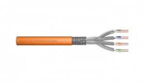 Kabel teleinformatyczny S/FTP kat.7 4x2xAWG23 LSOH drut pomarańczowy Dca DK-1743-VH-1 /100m/