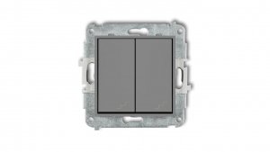 ICON Mechanizm łącznika podwójnego schodowego szary mat 27IWP-33
