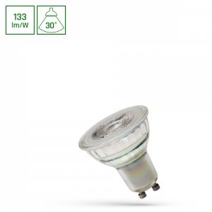 LED GU10 230V 7.5W SMD 30st WW z soczewką szklana SPECTRUM PREMIUM