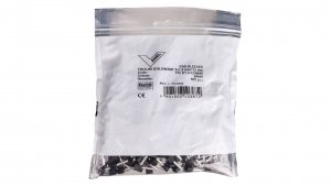 Końcówka tulejkowa izolowana TID 2x1,5mm2/12mm czarna cynowana TID2x1,5L12x500 /500szt./