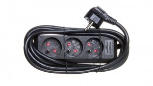 Listwa zasilajaca Eco-Line 3m 3x230V czarna H05VV-F 3G1,5 1157504130