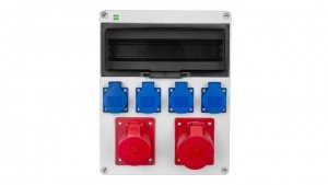 Rozdzielnica budowlana RS-13 13-mod. 4x2P+Z, 16A/5P, 32A/5P, IP44 bez zabezpieczeń 6210-01