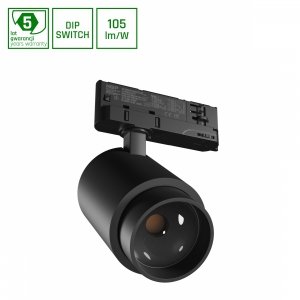 PAVA POINT NA SZYNOPRZEWÓD 3F 6-20W 230V NW 8-45ST IP20 RA90 82X160X222MM CZARNY 5LAT GW.