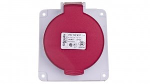 Gniazdo tablicowe 5P 16A 400V czerwone IP44 PKF16F435