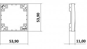 MINI Ramka pośrednia szary mat 27MRP-1