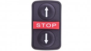 Napęd przycisku podwójny czarny /STRZAŁKA GÓRA-DÓŁ/STOP/ z samopowrotem ZB5AA72124
