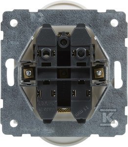 Gniazdo 2X2P+Z - 16 A - 250 V~ - zaciski śrubowe - możliwość montażu w ramkach wielkorotynych, BIAŁY SUNO 721191