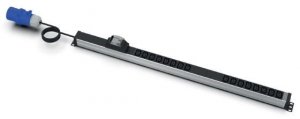 Listwa zasilająca EmiterNet pionowa, 2x wył. MCB C16, 16(8+8) gn. IEC320 C13, kabel 3mb wtyk IEC309A/32A (skręcany)