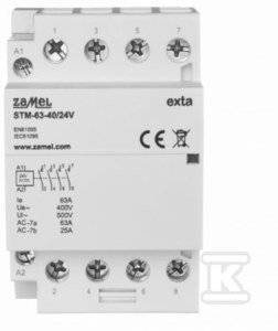Stycznik modułowy instalacyjny 63A, 4xNO, 24V AC/DC STM-63-40/24V EXT10000300