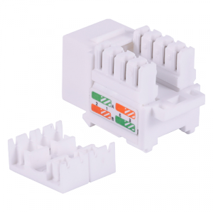 Gniazdo UTP RJ 45 kat. 5e keystone slim białe