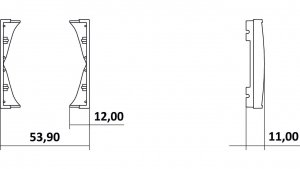 MINI Ramka pośrednia do gniazd podwójnych złota 29MRP-2