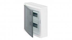 Rozdzielnica modułowa natynkowa elektryczna ELEGANT 2x12 N+PE drzwi przezroczyste 2425-01