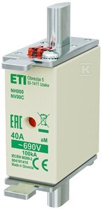 WKŁADKA NH000 AM 40A/690V