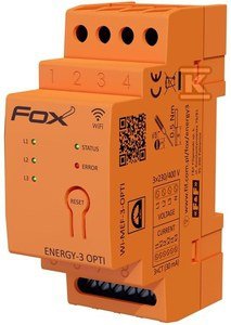Monitor energii elektrycznej z wbudowaną anteną wewnętrzną WI-FI 3F+N, WI-MEF-3-OPTI-100