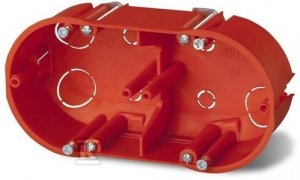 Puszka podtynkowa PK-2x60, do ścian karton-gips, pomarańczowa 0210-00