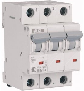 EATON WYŁĄCZNIK NADPRĄDOWY B 20A 3P 3M 6KA HN-B20/3
