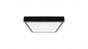 Plafoniera LED 18W 1800lm 4000K IP44 Kwadrat Mleczny Czarna Ramka 7643